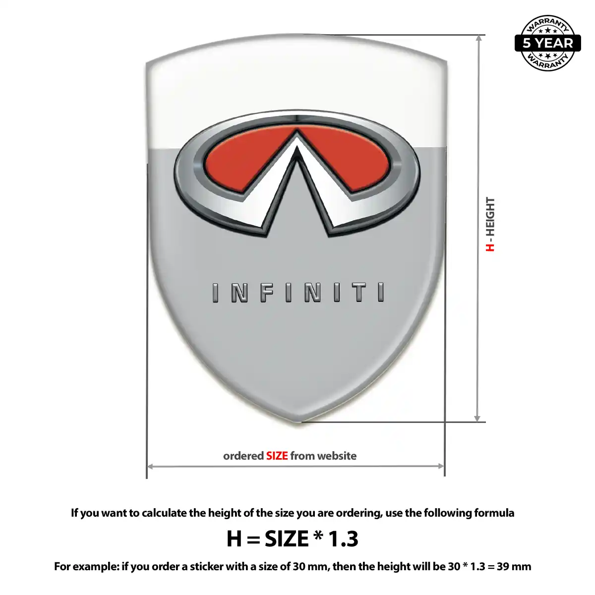 Infiniti Logo Badge Cabin Style