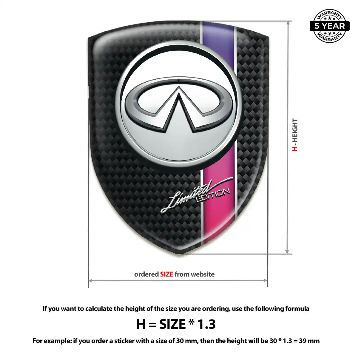 Infiniti Logo Badge Elite Finish