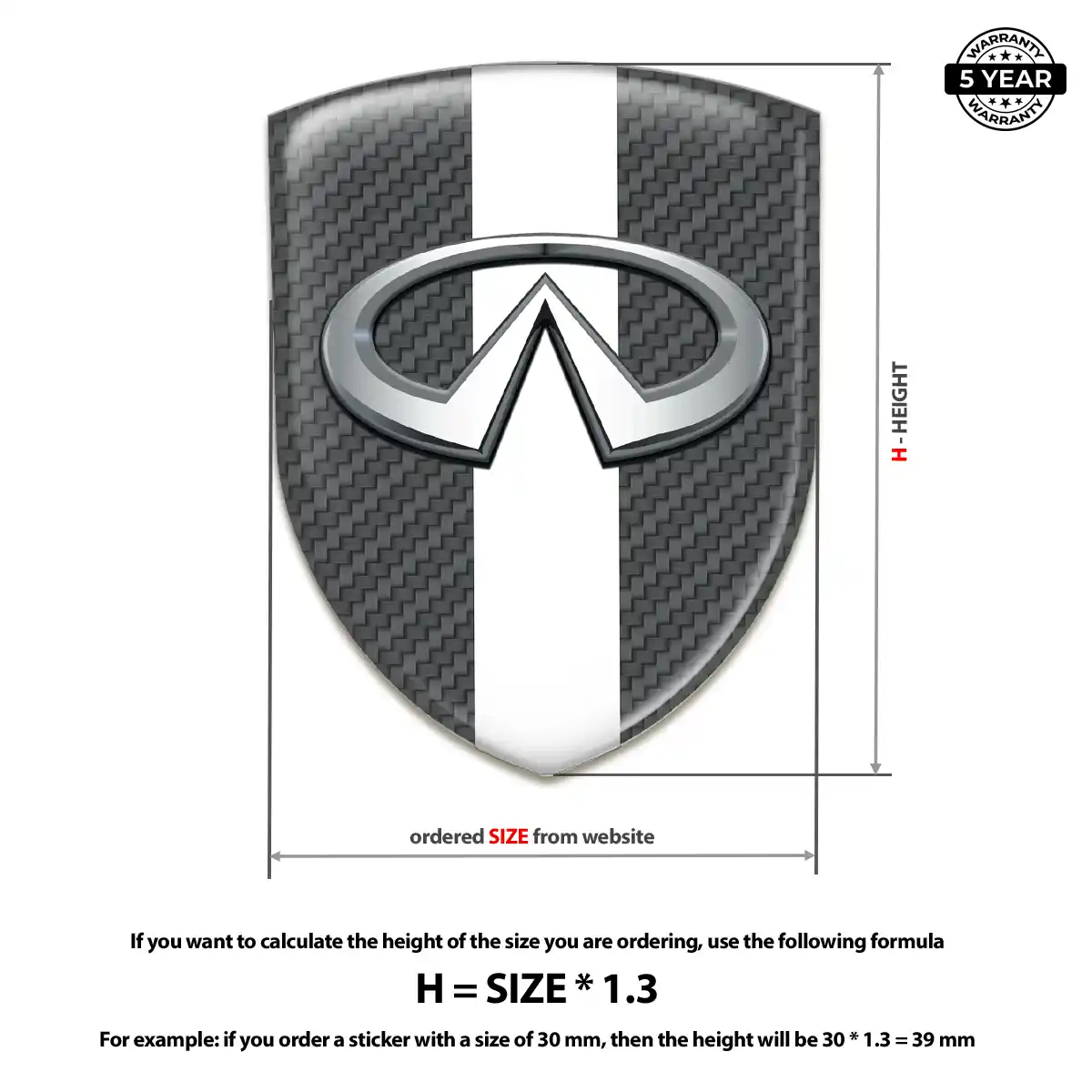 Infiniti Logo Badge Performance Style