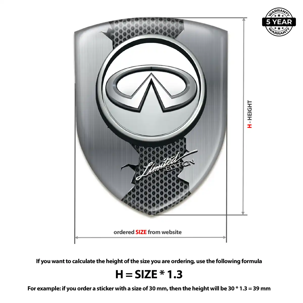 Infiniti Logo Badge Prestige Line