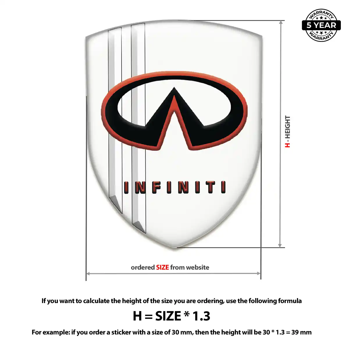 Infiniti Logo Badge Prime Quality