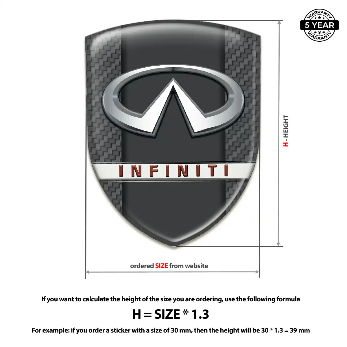 Infiniti Logo Badge Resin Elite