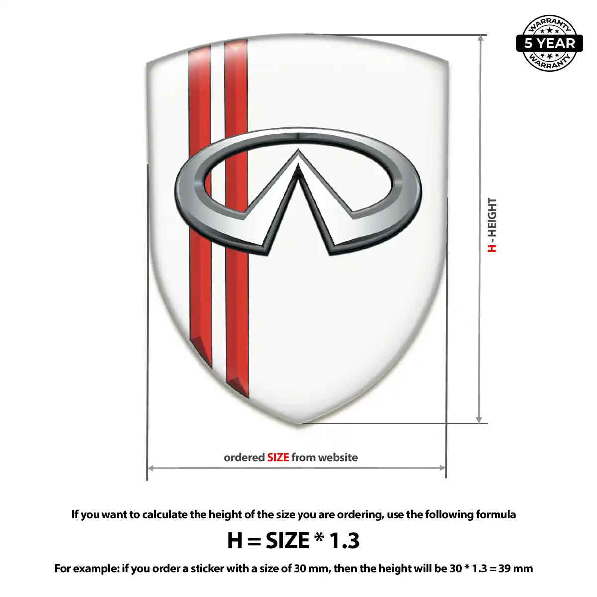 Infiniti Logo Badge Resin Luxe