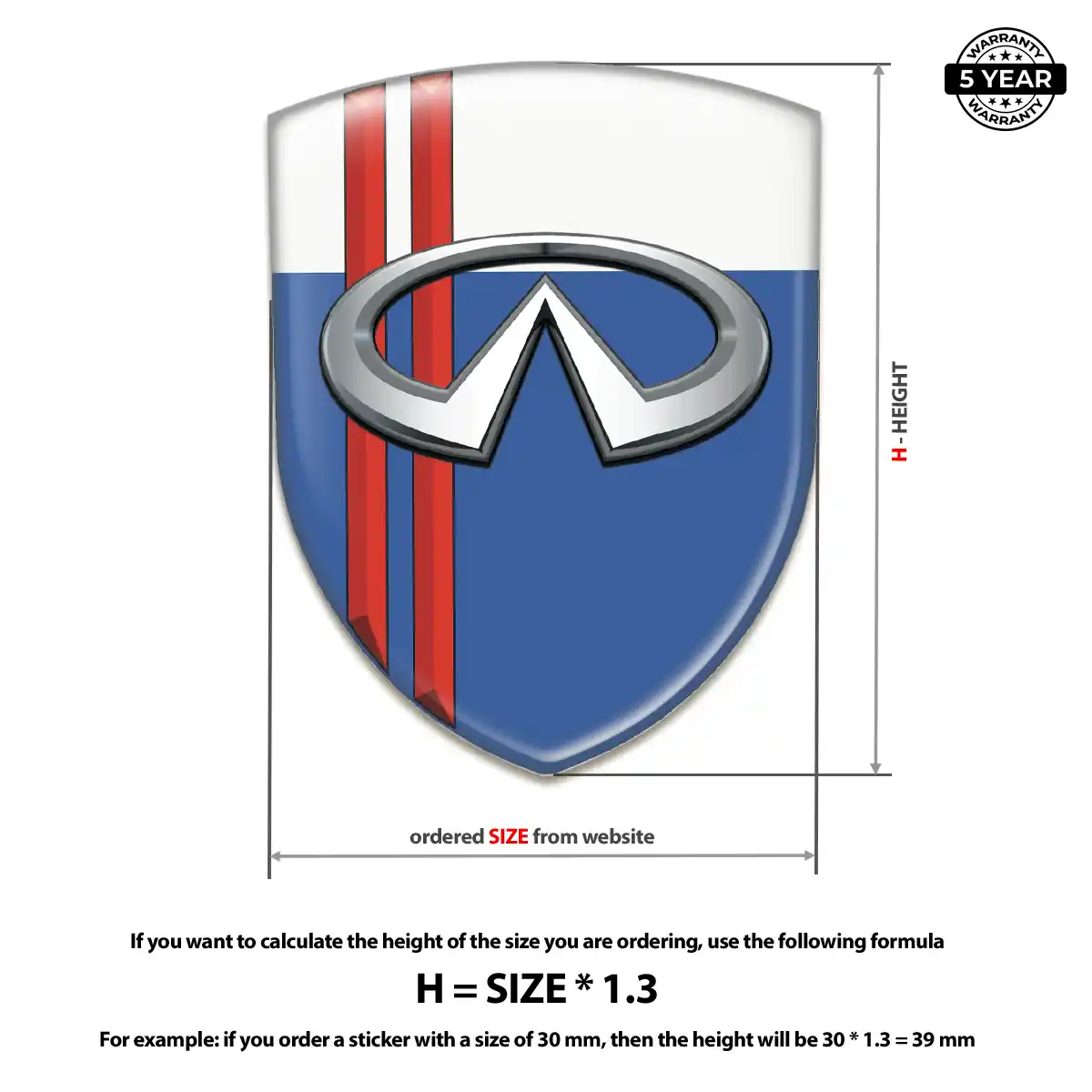 Infiniti Logo Sticker Cabin Style