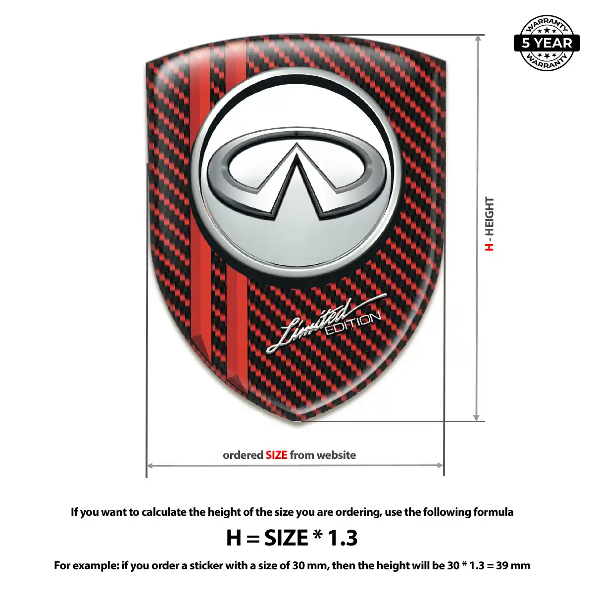 Infiniti Logo Sticker Elite Finish