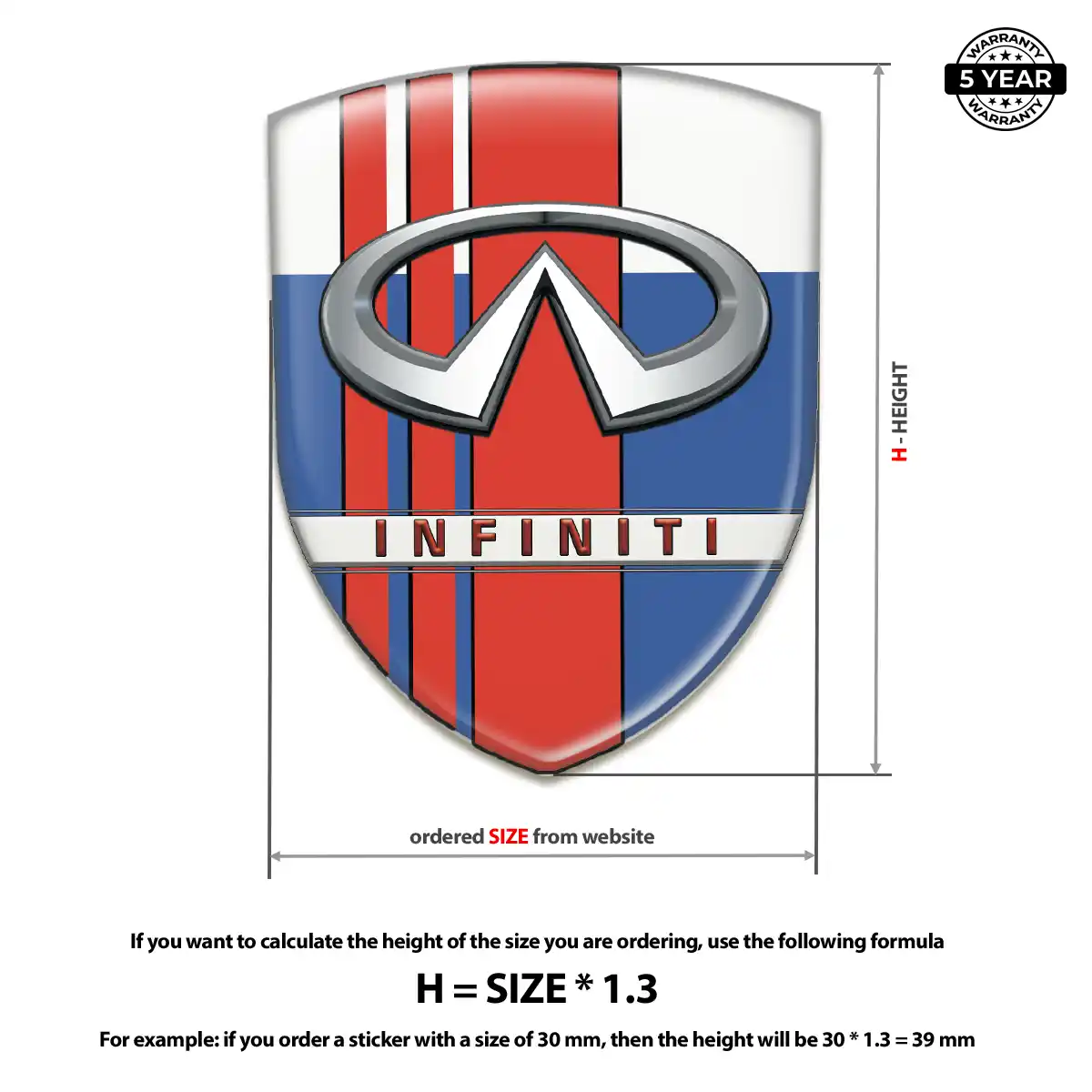 Infiniti Logo Sticker Exterior Luxe