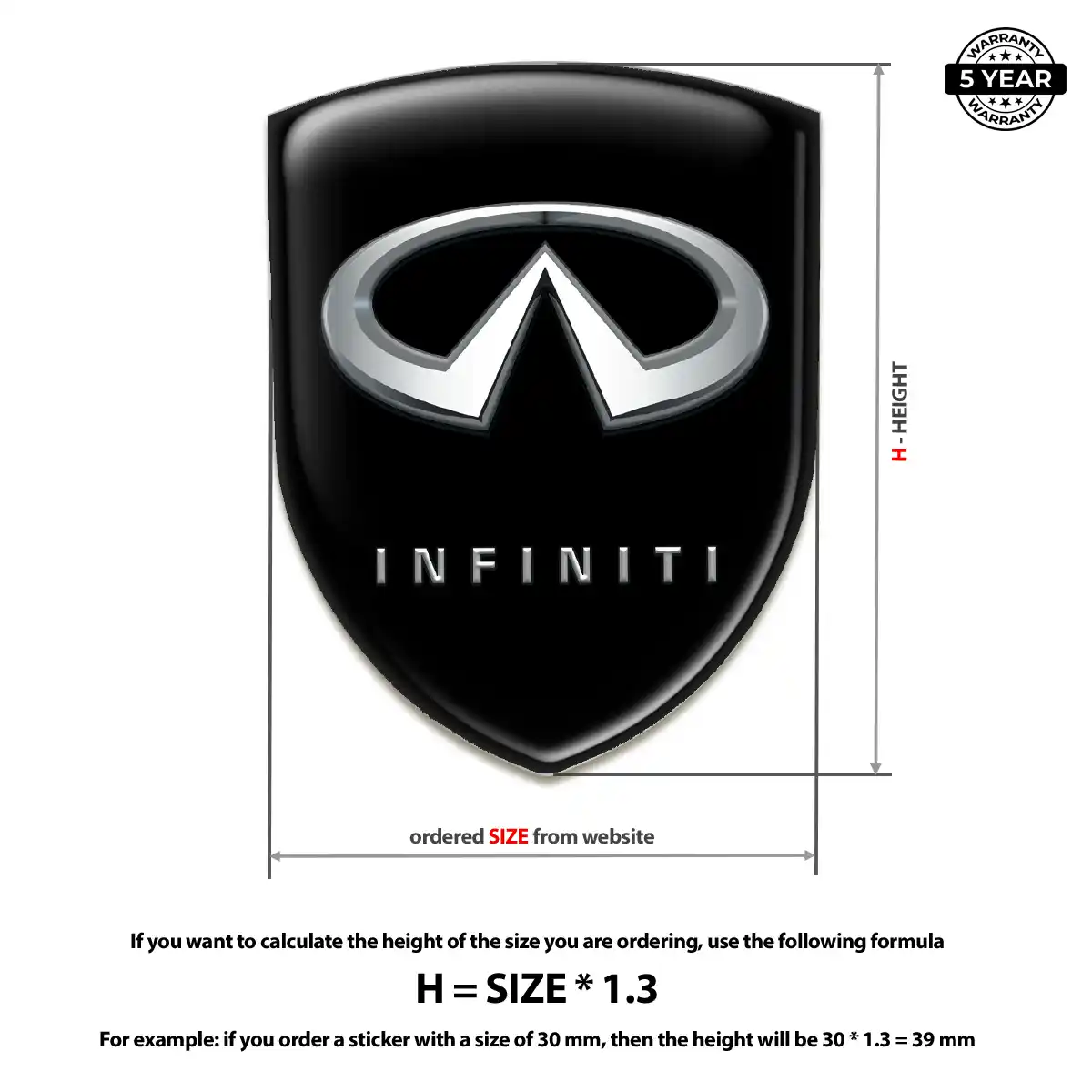 Infiniti Logo Sticker Interior Elegance