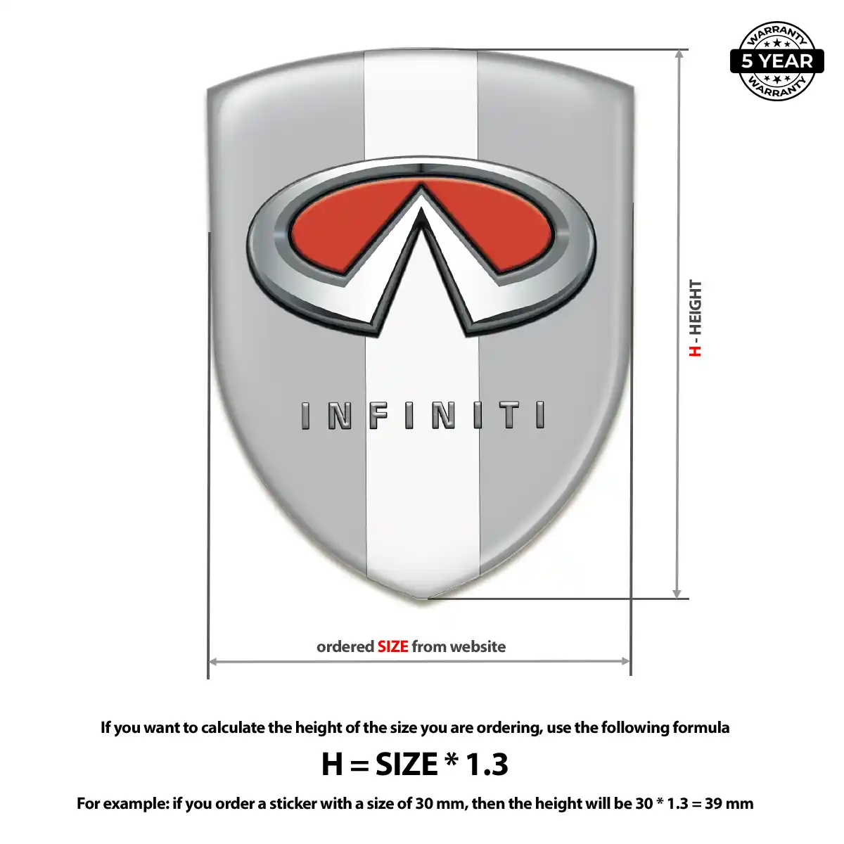 Infiniti Logo Sticker Interior Luxe