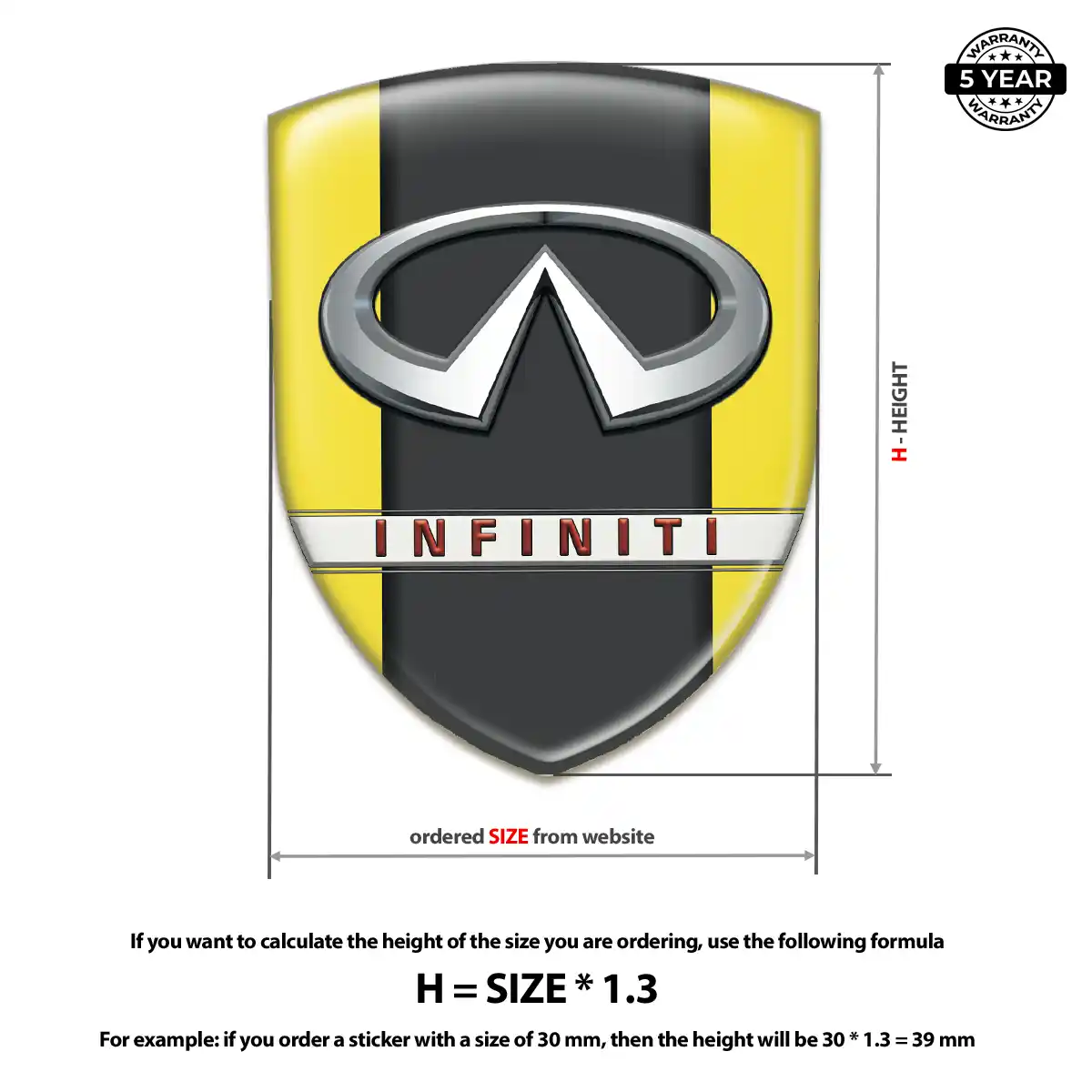 Infiniti Logo Sticker Outer Style