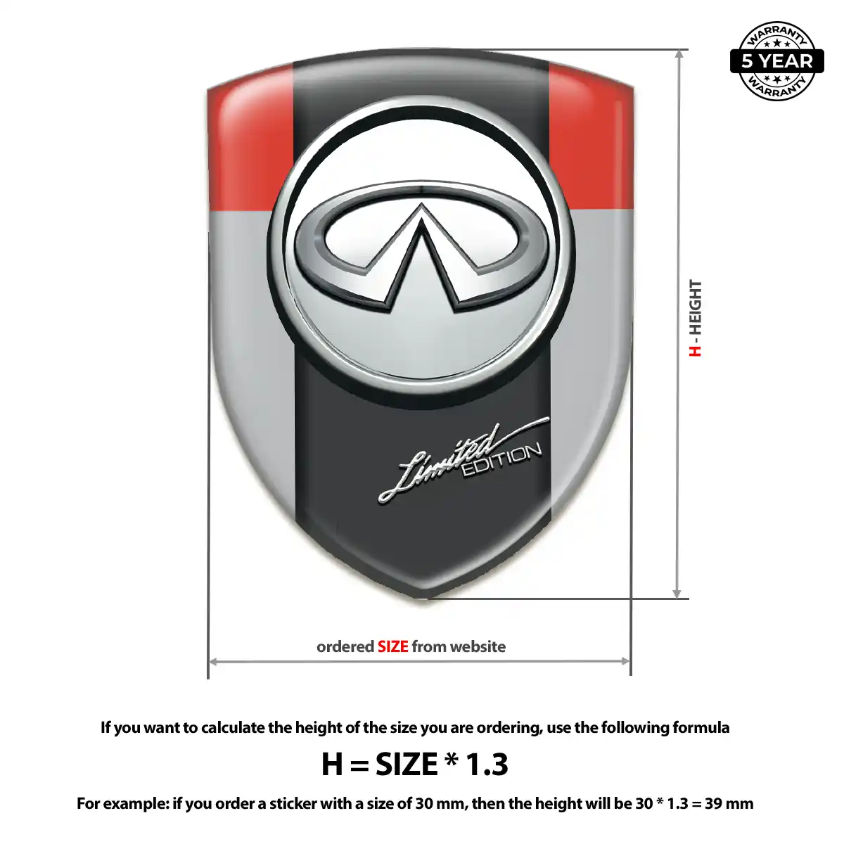 Infiniti Logo Sticker Performance Style