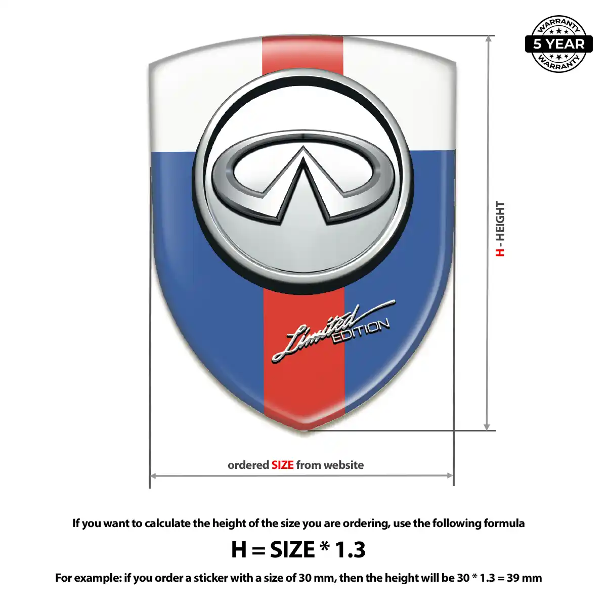 Infiniti Logo Sticker Prestige Line