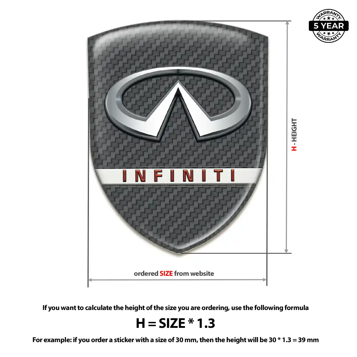 Infiniti Logo Sticker Prime Quality
