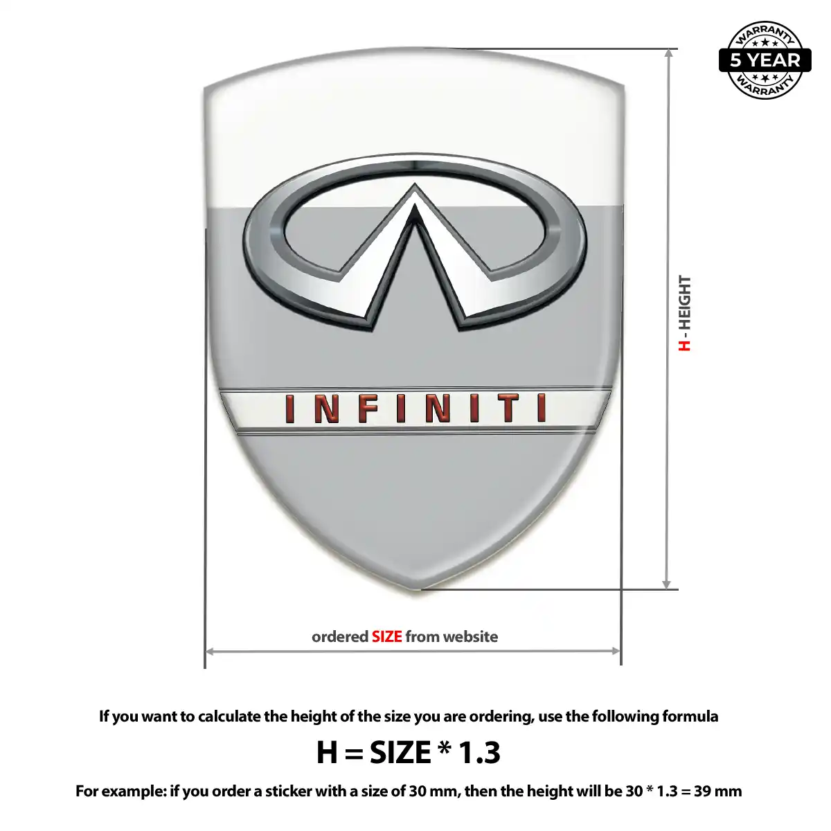 Infiniti Logo Sticker Refined Design