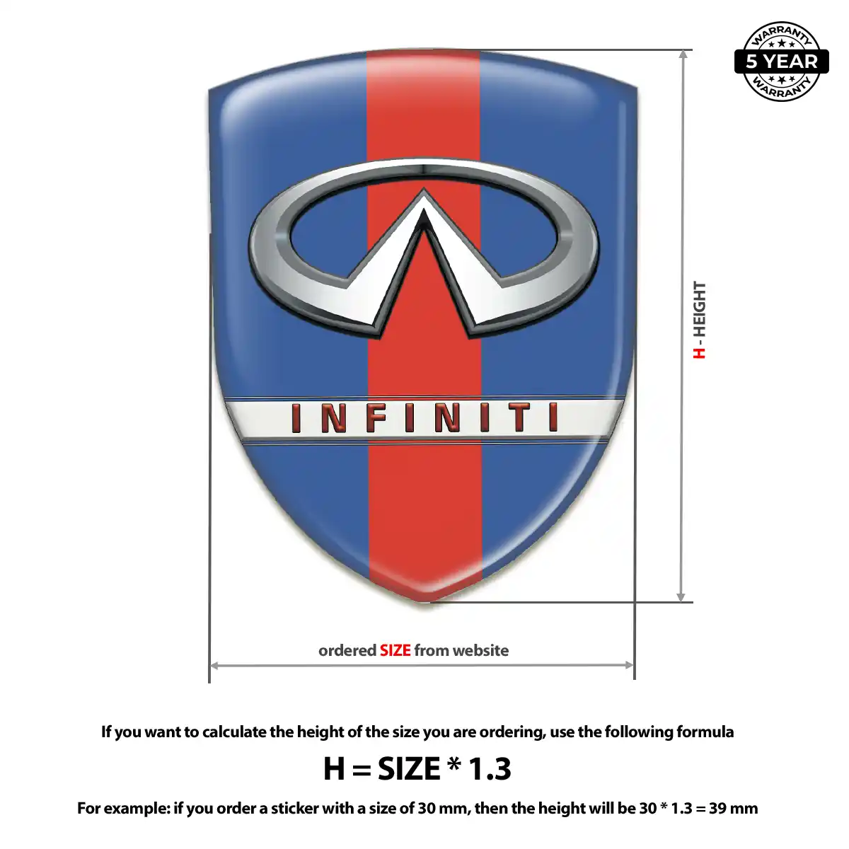 Infiniti Logo Sticker Signature Grade