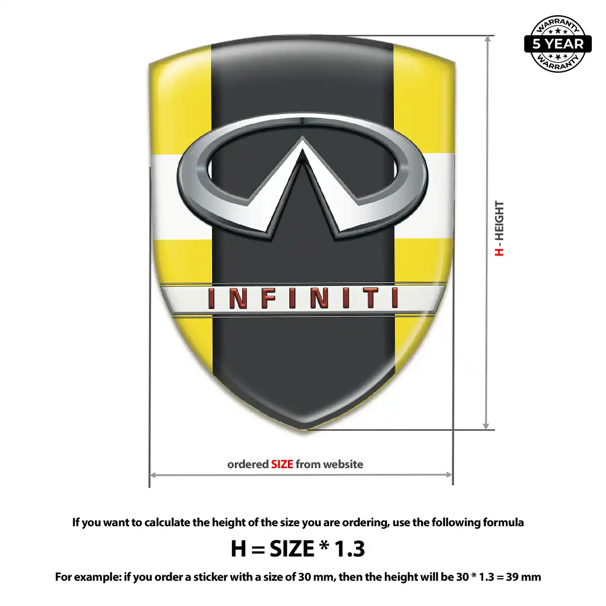 Infiniti Logo Sticker Sport Tuning