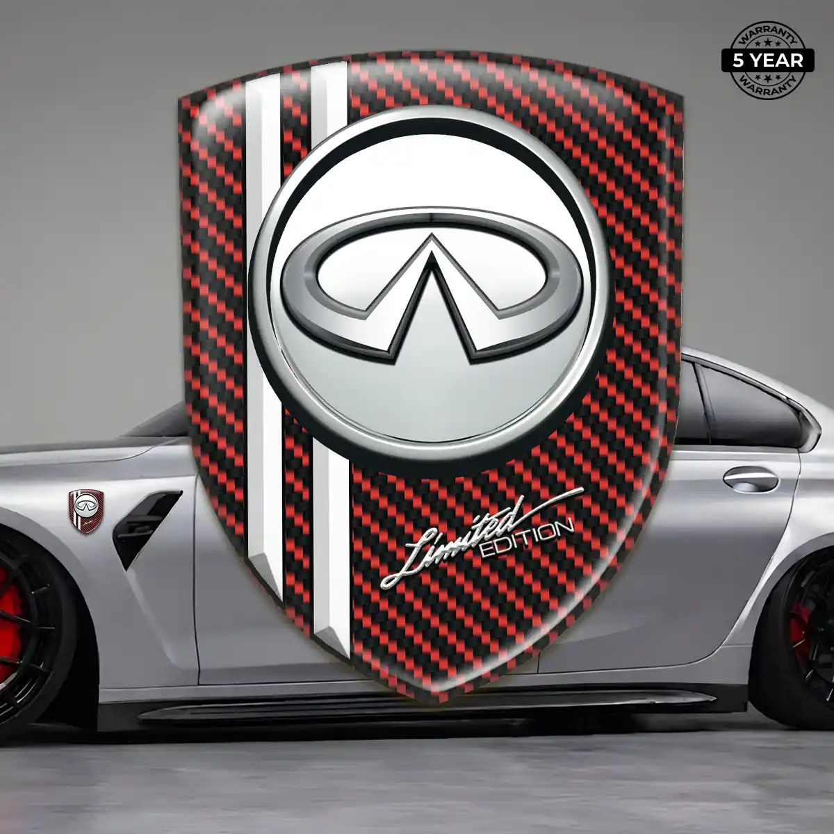 Infiniti Polyurethane Domed Sticker Cabin Style