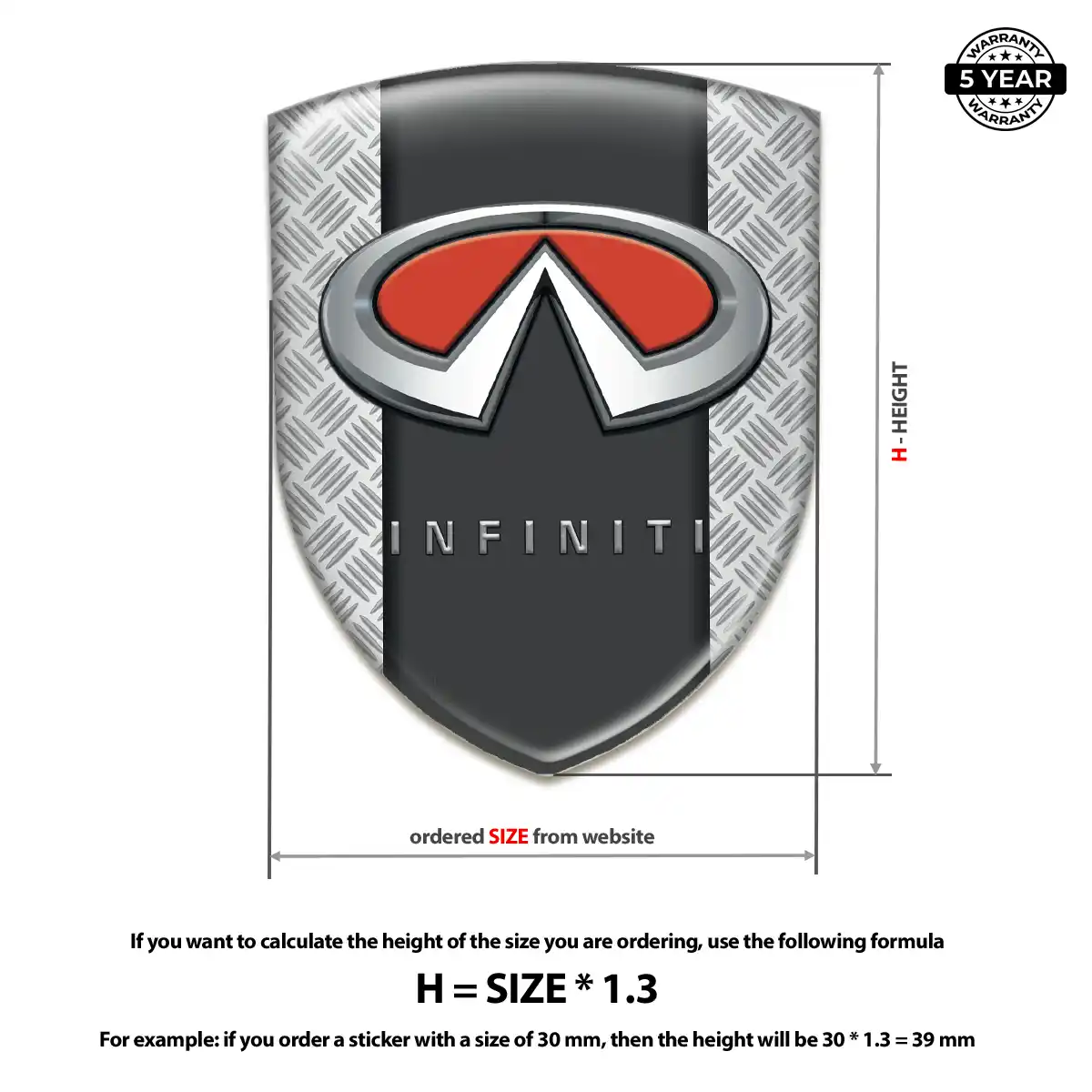 Infiniti Polyurethane Domed Sticker Noble Edition