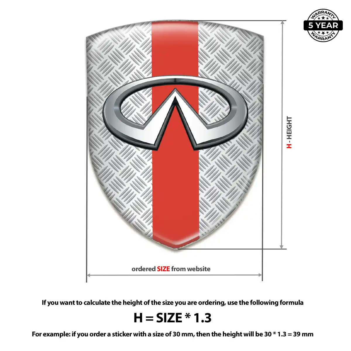 Infiniti Resin Badge Sticker Auto Tuning