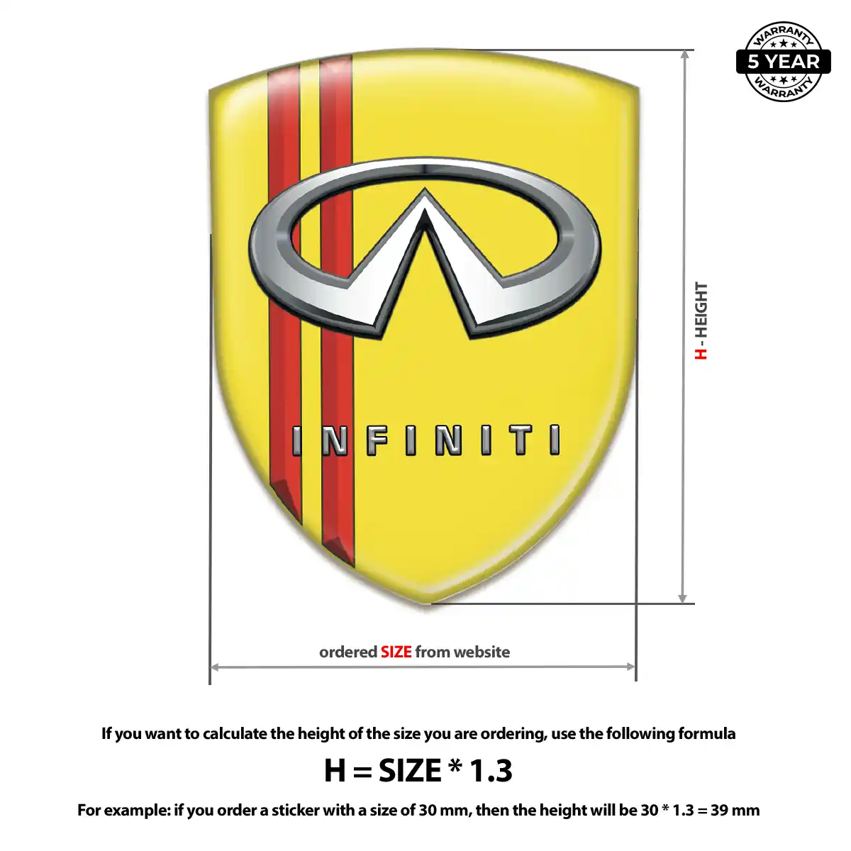 Infiniti Resin Badge Sticker Exclusive Series