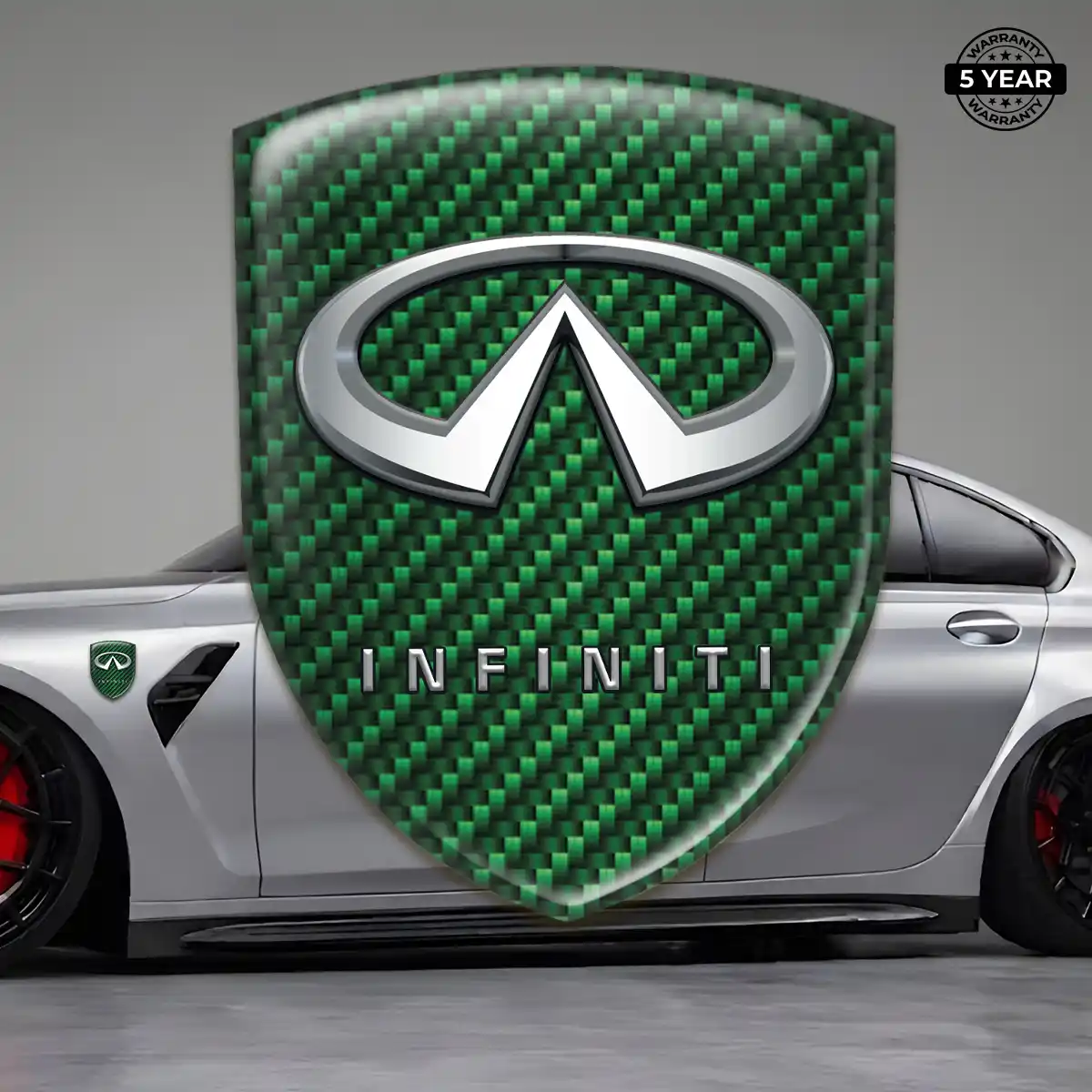 Infiniti Resin Badge Sticker Interior Elegance
