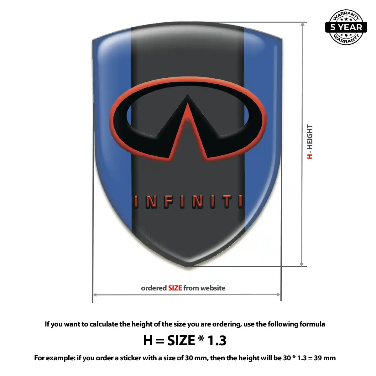 Infiniti Resin Badge Sticker Resin Elite