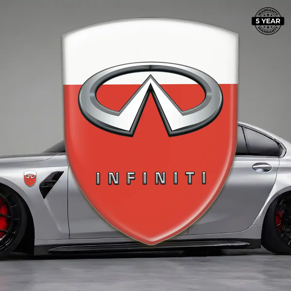 Infiniti Resin Badge Sticker Sleek Style