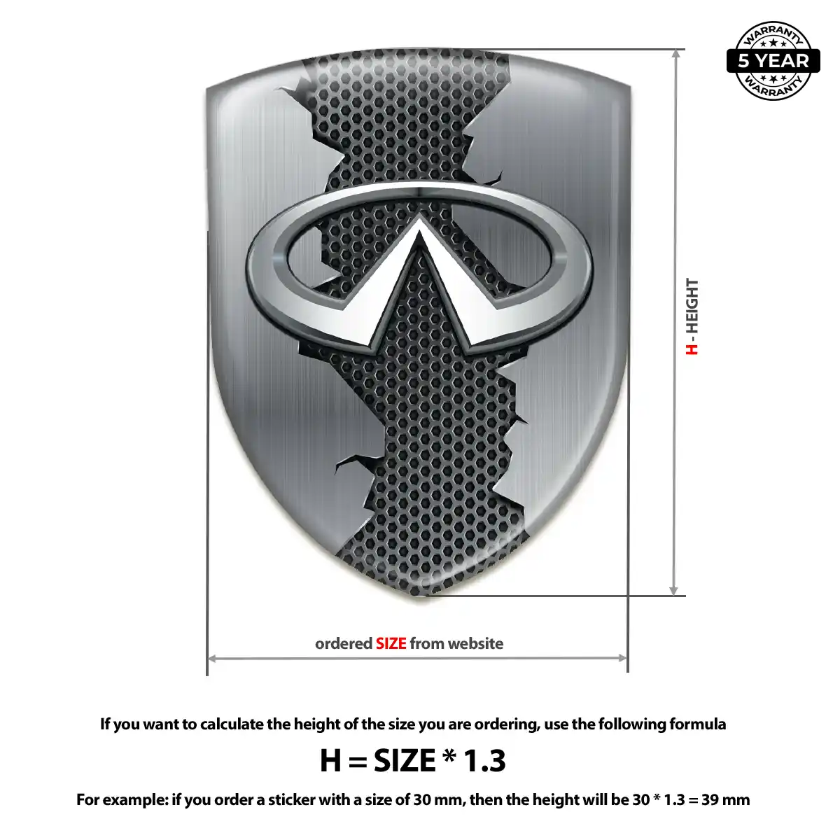 Infiniti Resin Domed Sticker Deluxe Edition