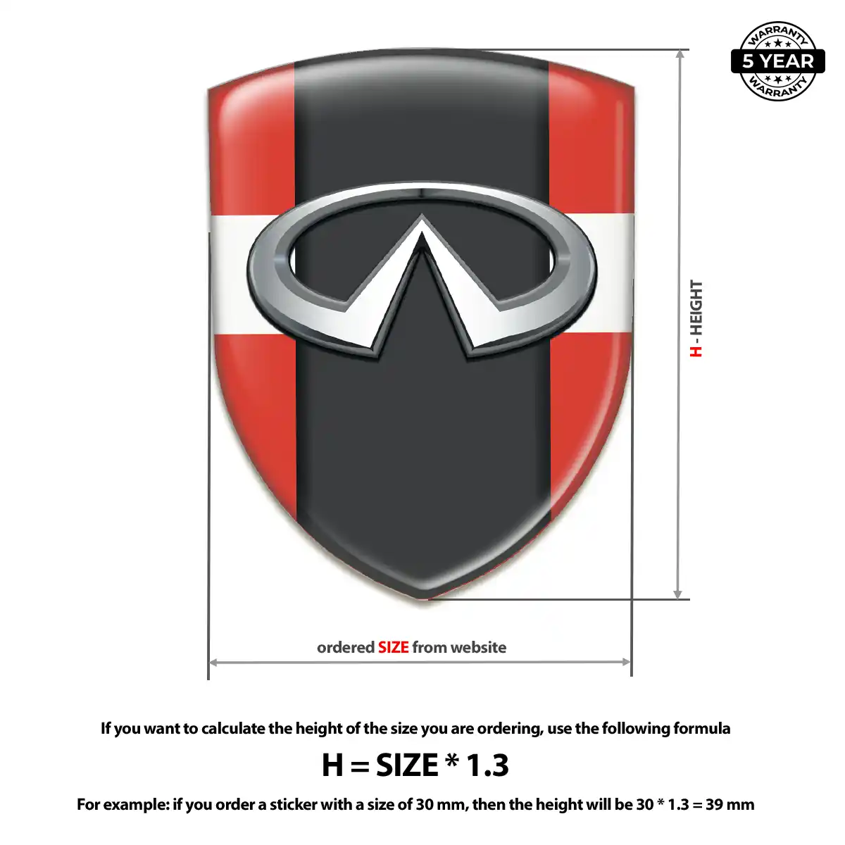 Infiniti Resin Domed Sticker Exclusive Series