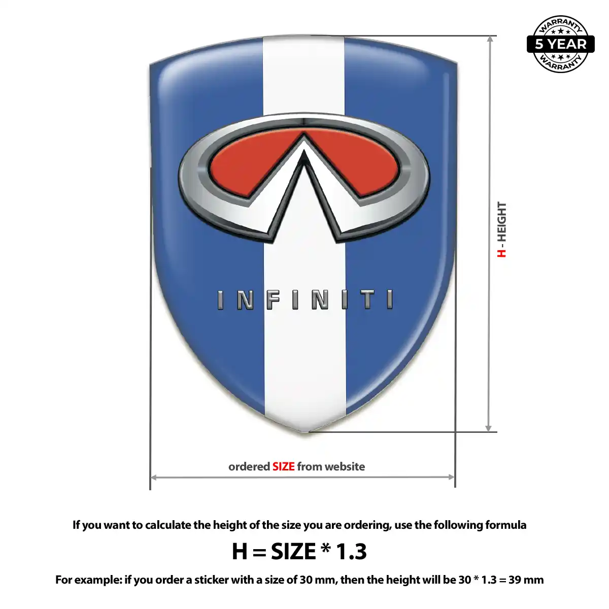 Infiniti Resin Domed Sticker Noble Edition