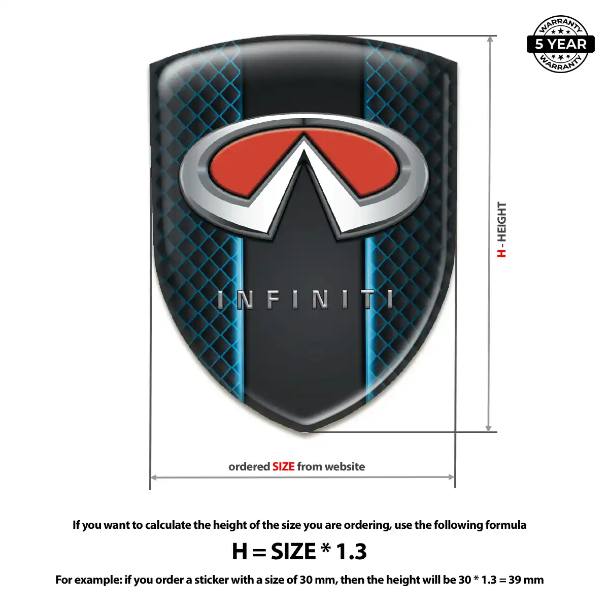 Infiniti Resin Emblem Sticker Auto Tuning