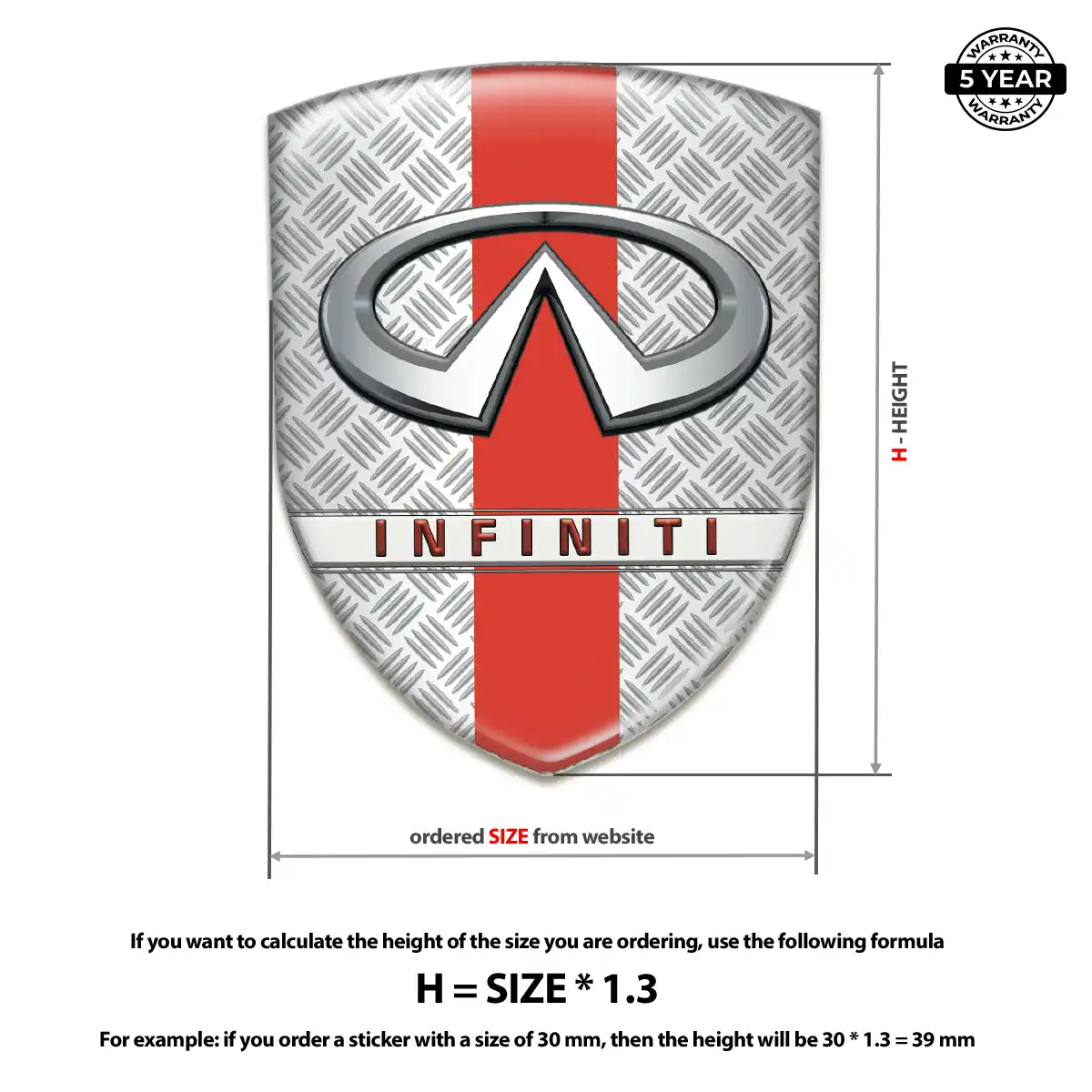 Infiniti Resin Emblem Sticker Elite Edition