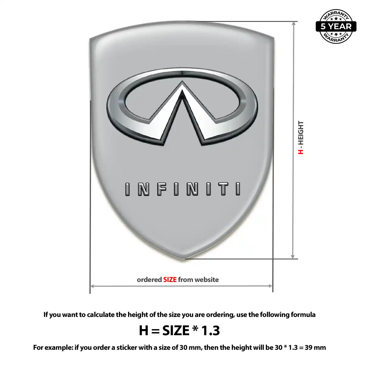 Infiniti Resin Emblem Sticker Exclusive Series