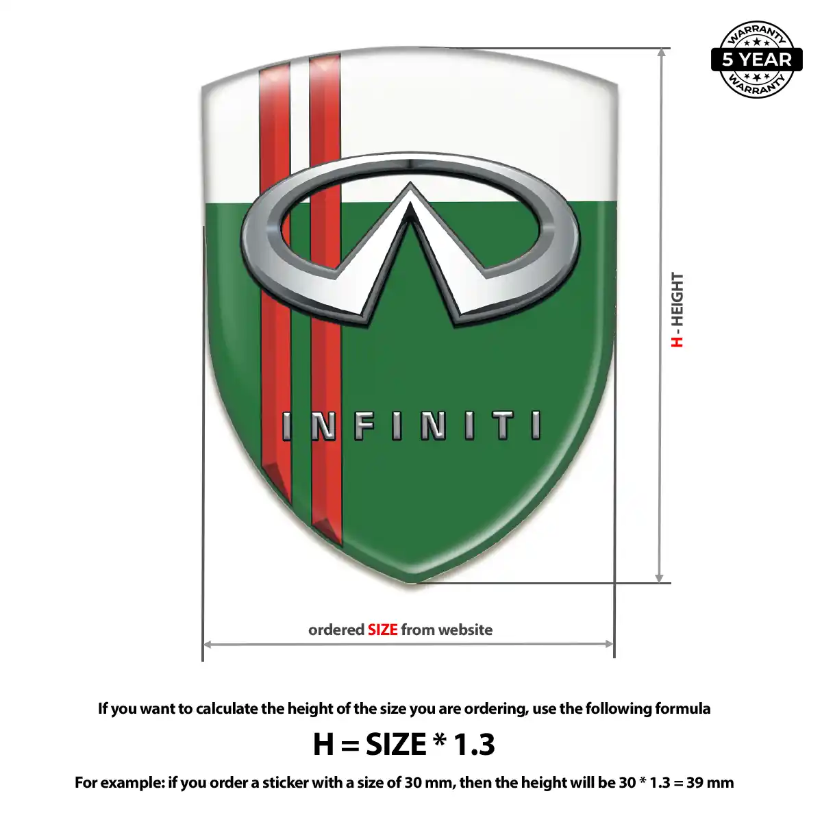 Infiniti Resin Emblem Sticker Interior Luxe