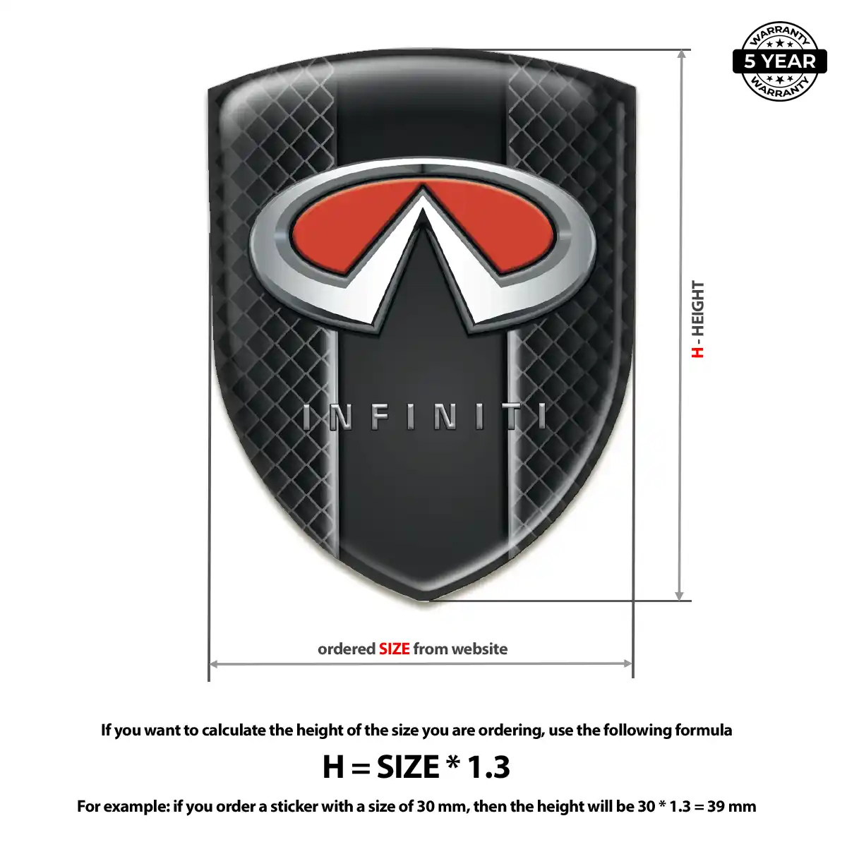 Infiniti Resin Emblem Sticker Performance Style