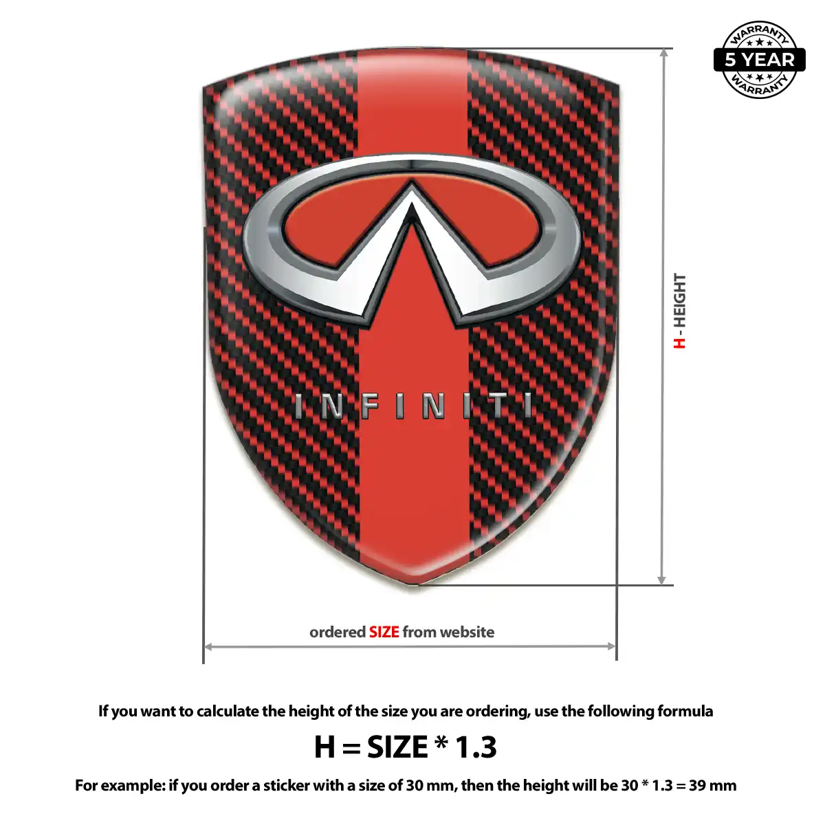 Infiniti Self Adhesive Emblem Sticker Auto Tuning
