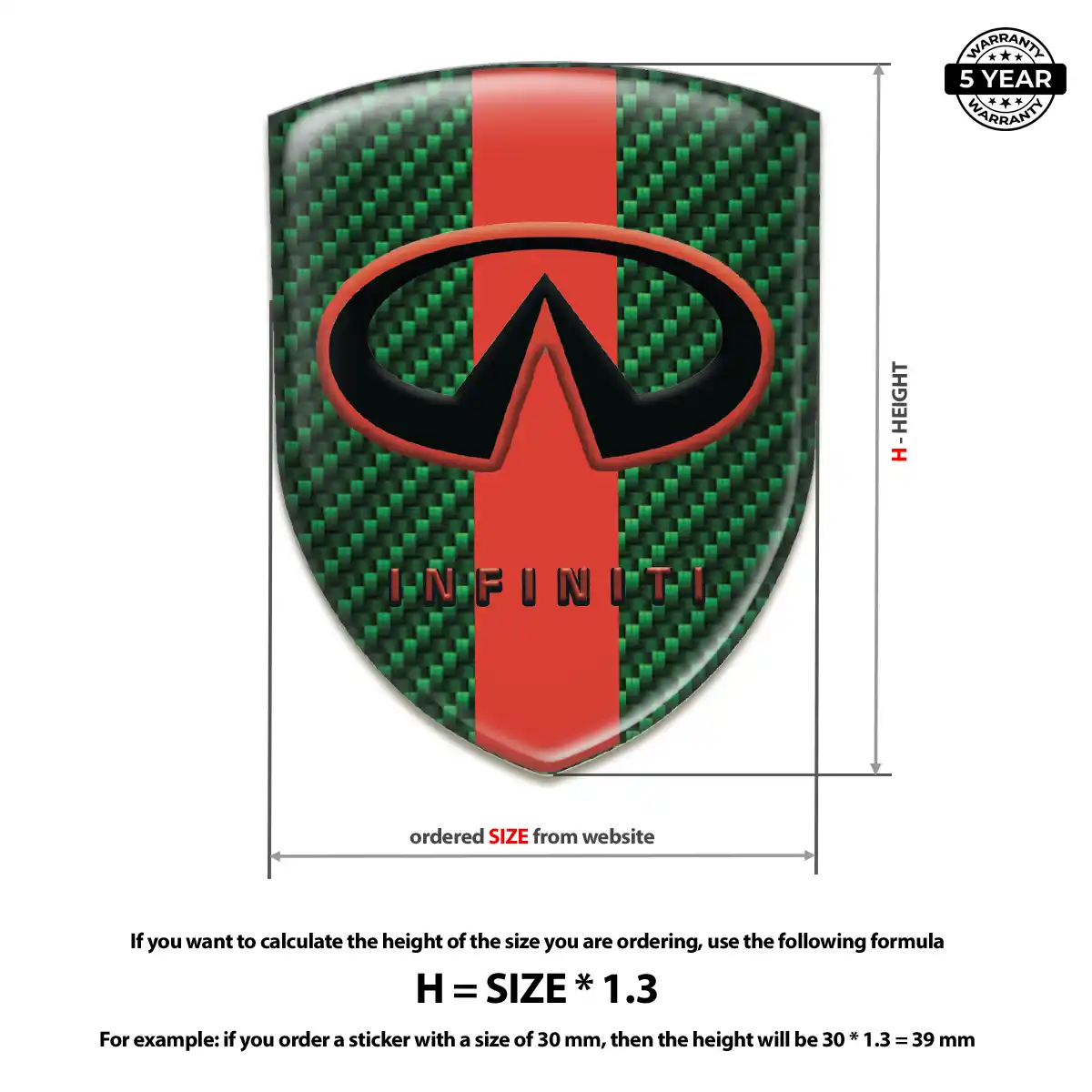 Infiniti Self Adhesive Emblem Sticker Deluxe Edition
