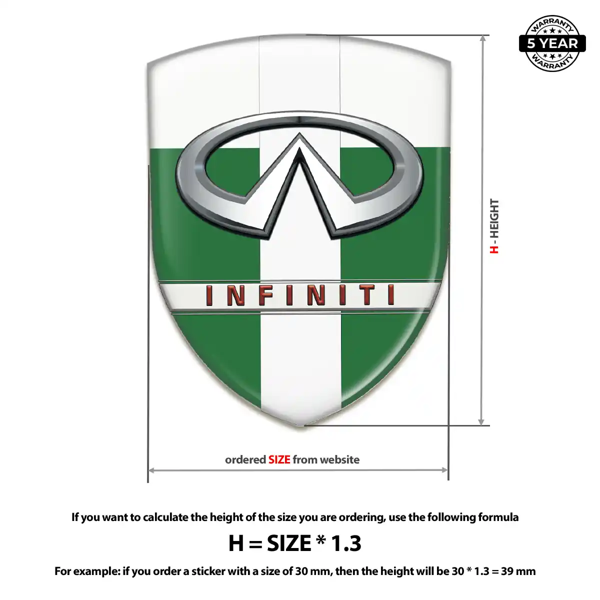 Infiniti Self Adhesive Emblem Sticker Elite Edition