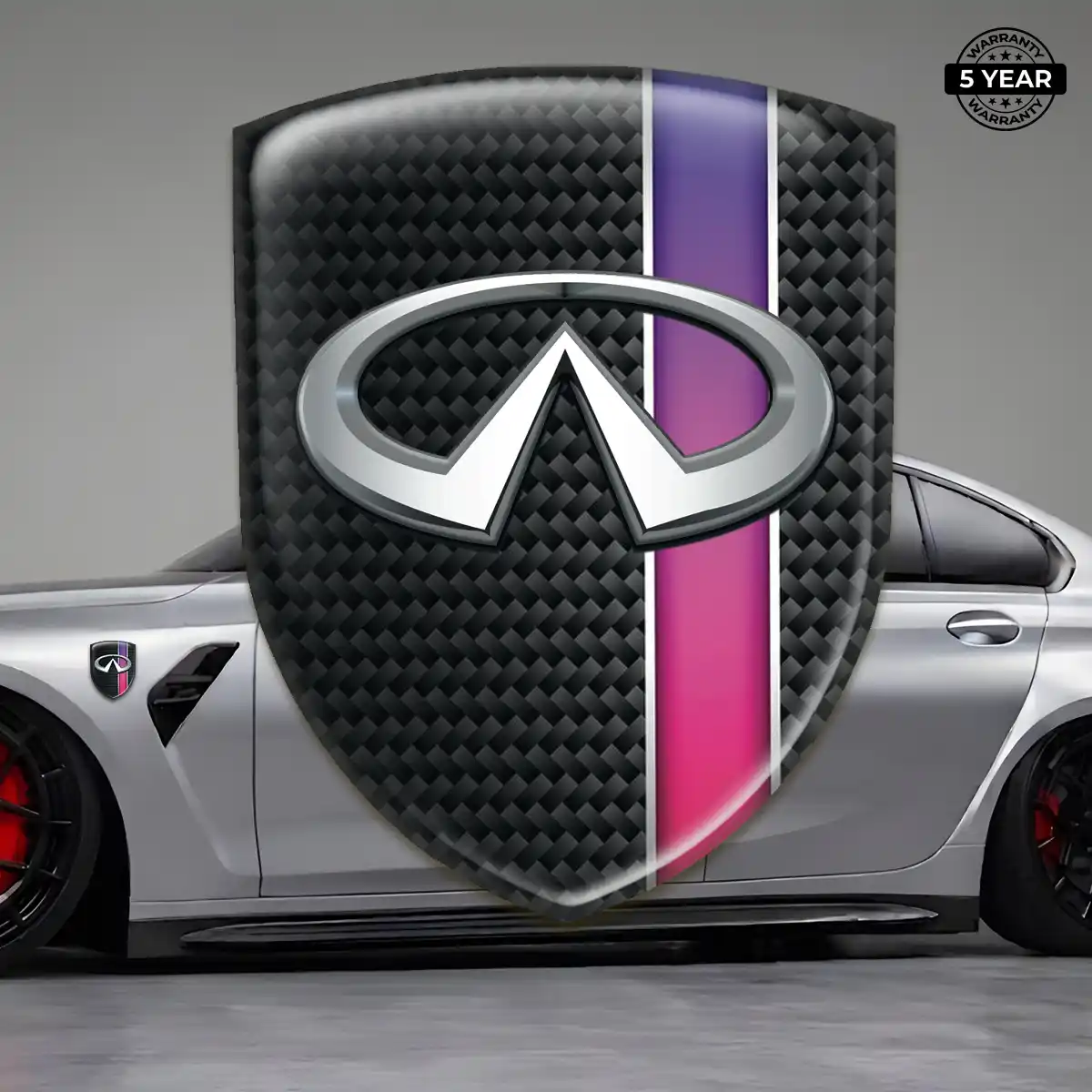 Infiniti Self Adhesive Emblem Sticker Premium Dome