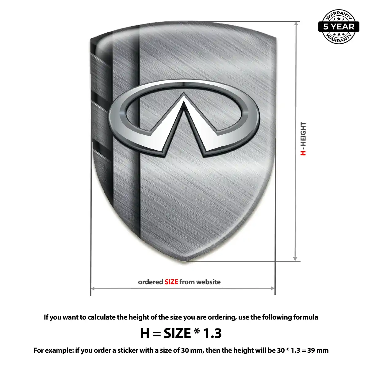Infiniti Self Adhesive Emblem Sticker Prestige Line