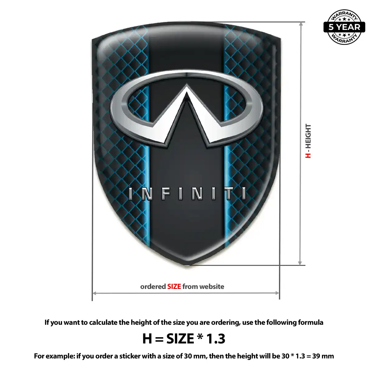 Infiniti Self Adhesive Emblem Sticker Street Tuning