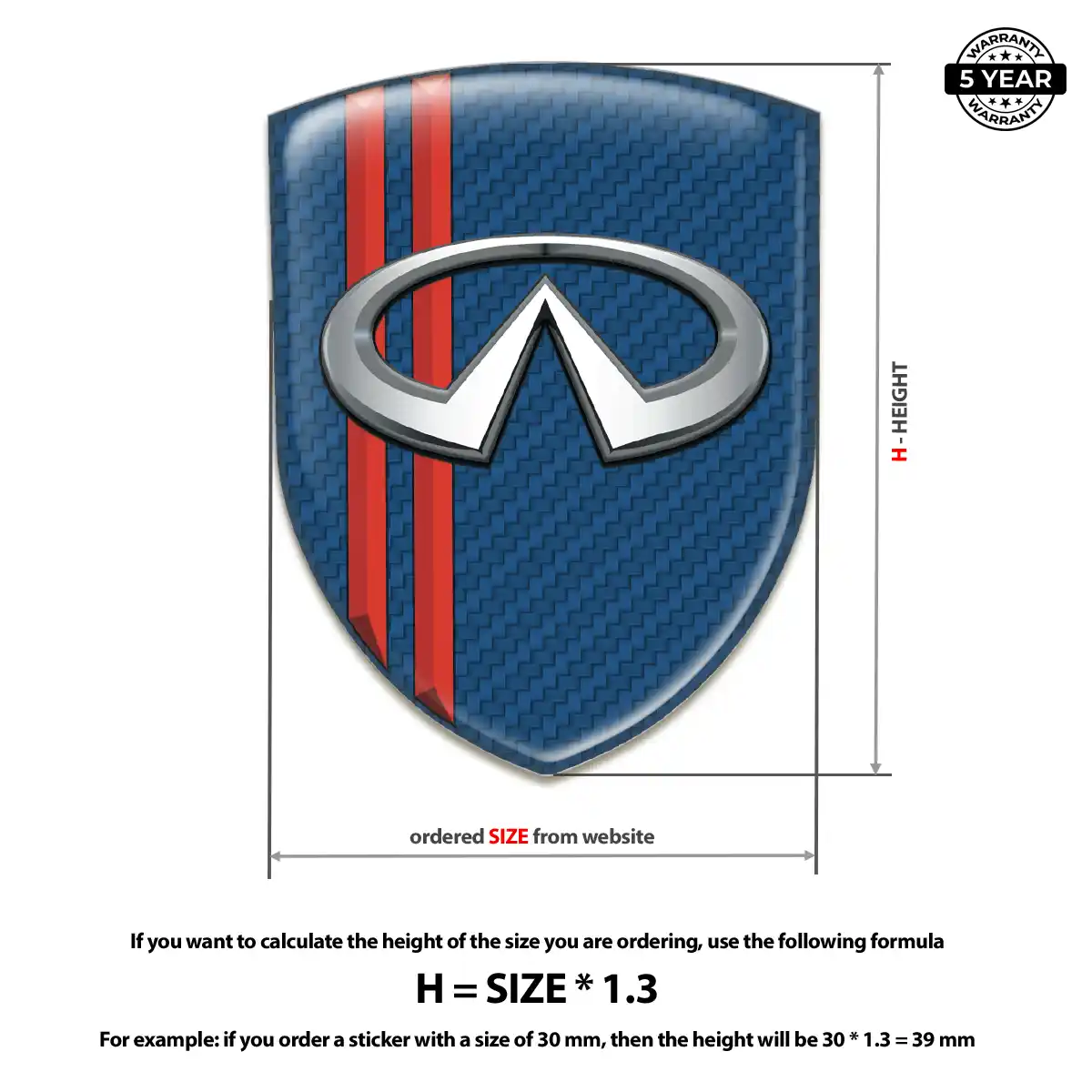 Infiniti Silicone Badge Outer Style