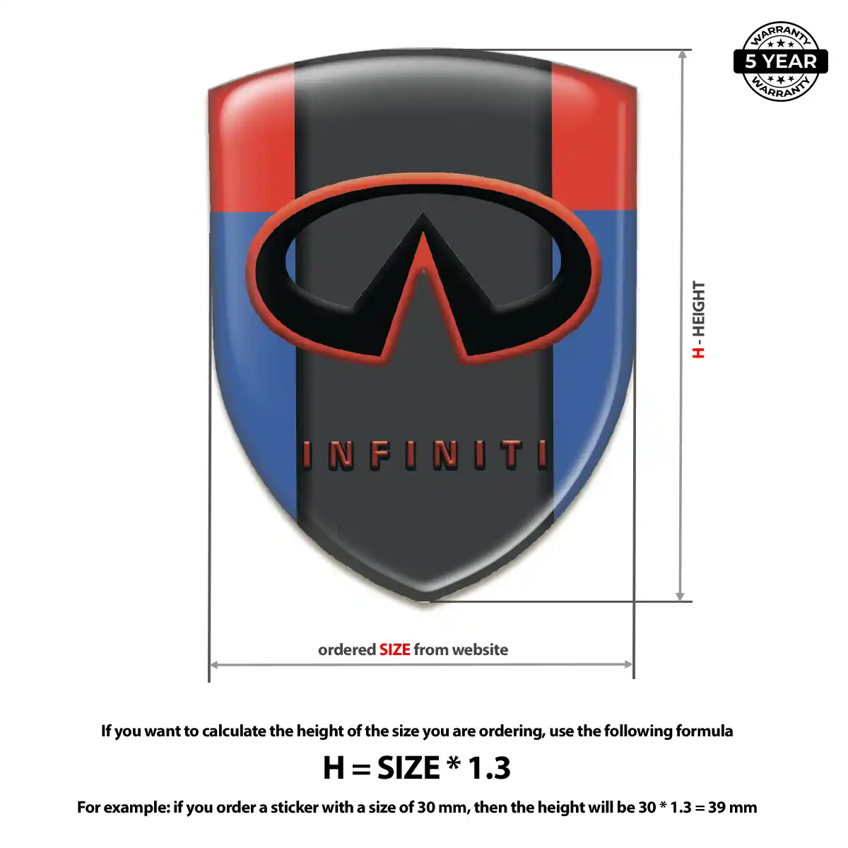 Infiniti Silicone Badge Performance Style