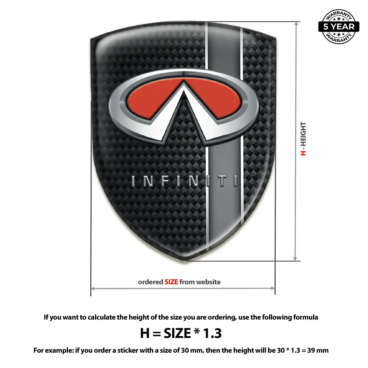 Infiniti Silicone Badge Prestige Line