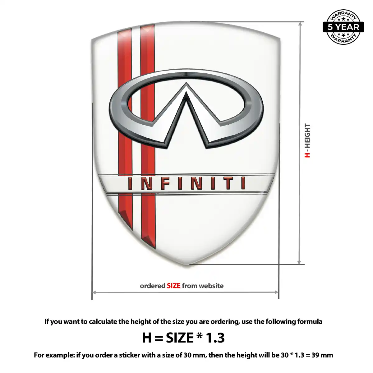 Infiniti Silicone Badge Prime Quality