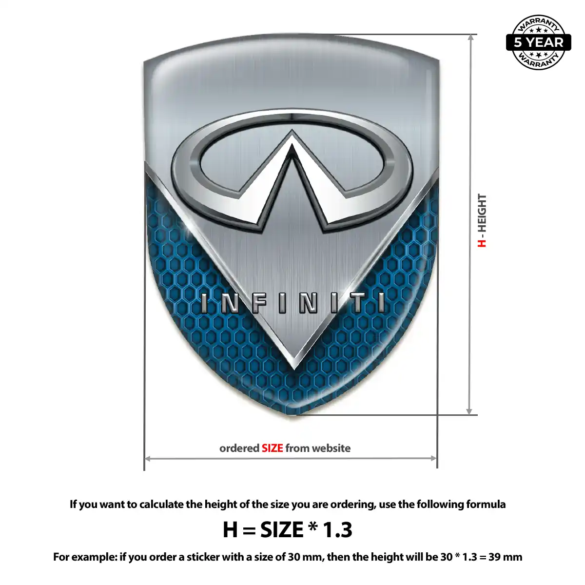 Infiniti Silicone Badge Resin Luxe