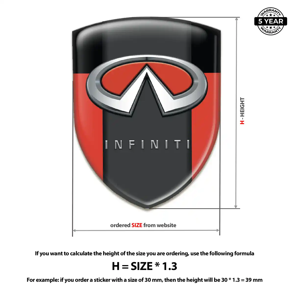 Infiniti Silicone Badge Sleek Style