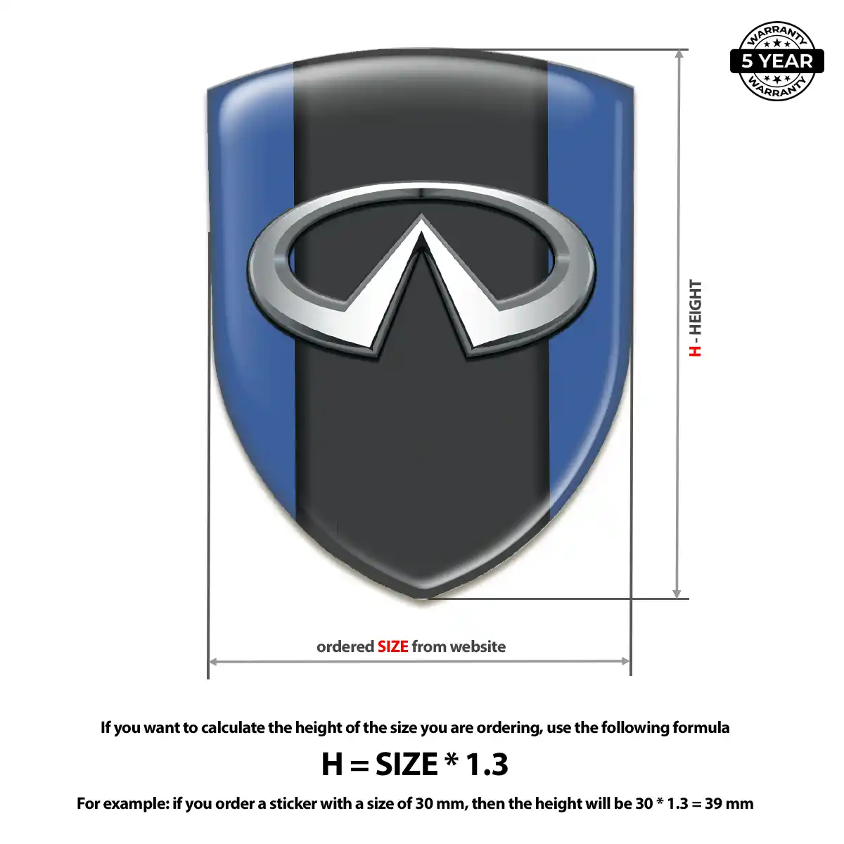 Infiniti Silicone Emblem Elite Finish