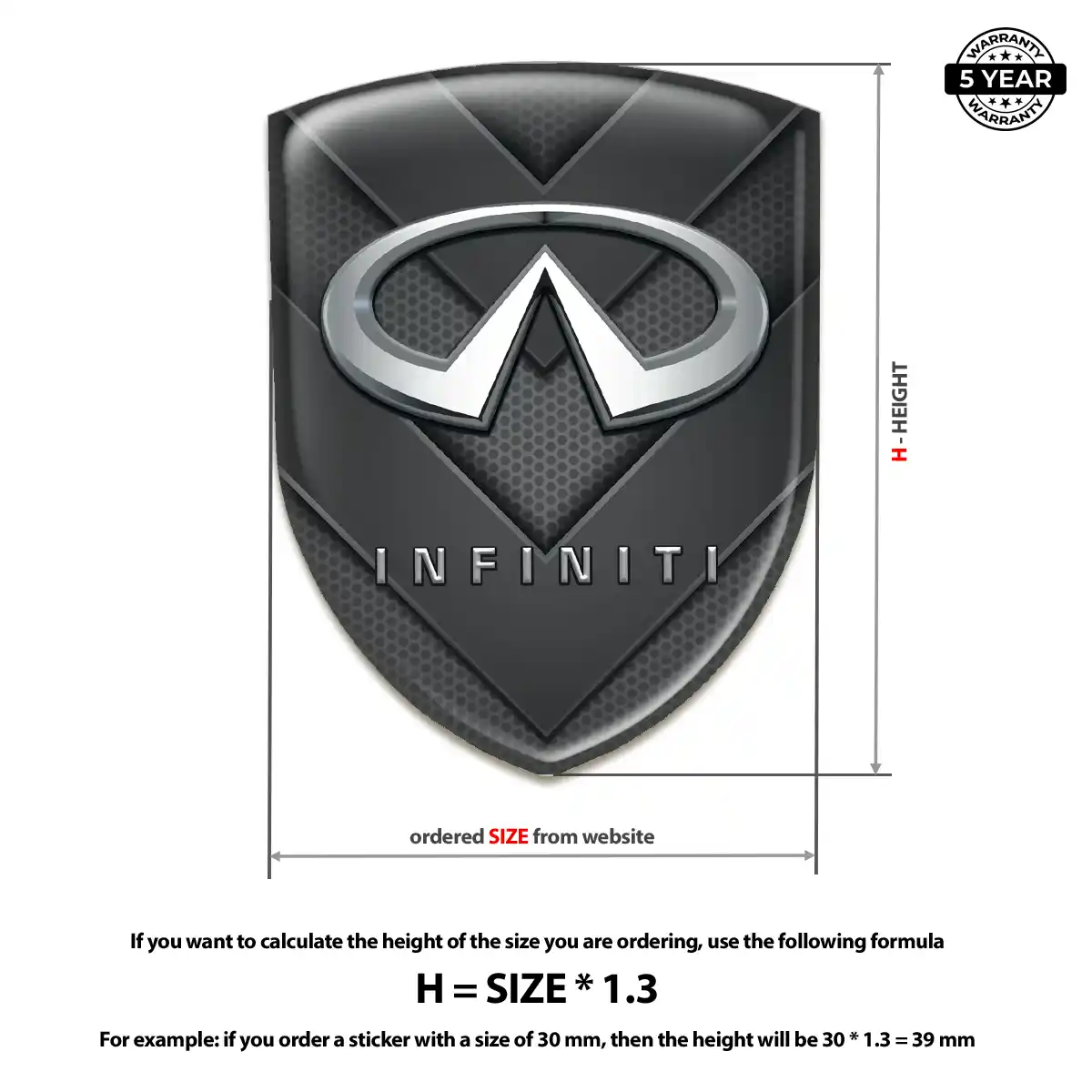 Infiniti Silicone Emblem Interior Luxe
