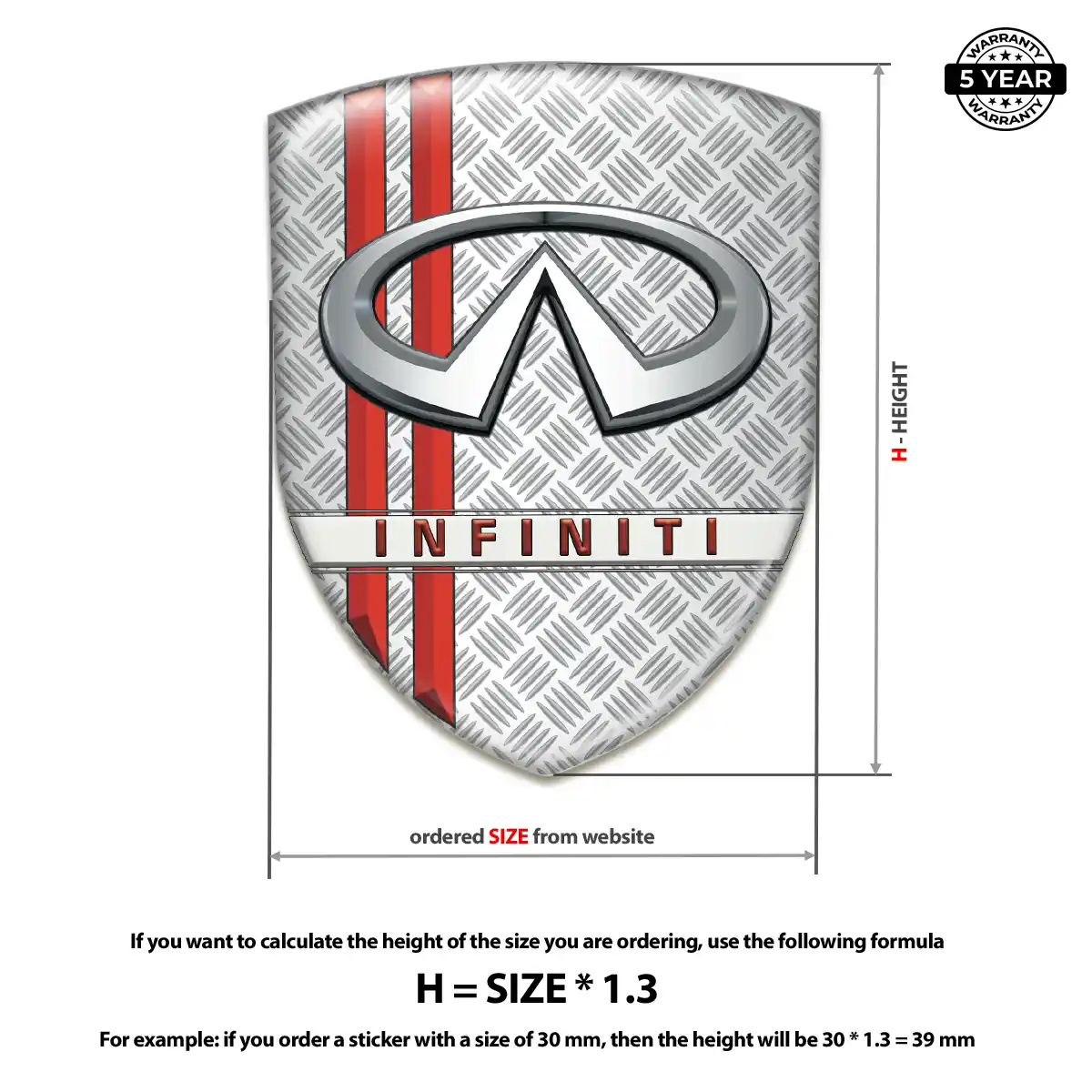 Infiniti Silicone Emblem Outer Style