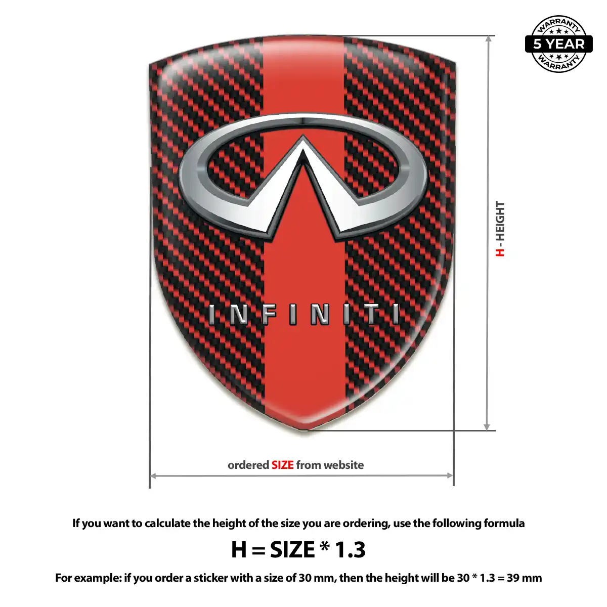Infiniti Silicone Emblem Performance Style